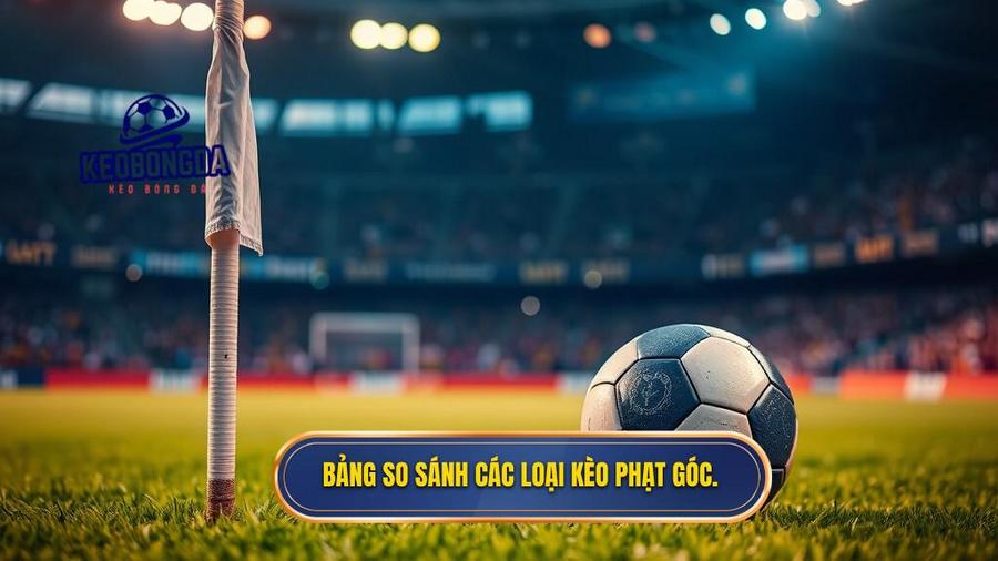 Bảng so sánh các loại kèo phạt góc.